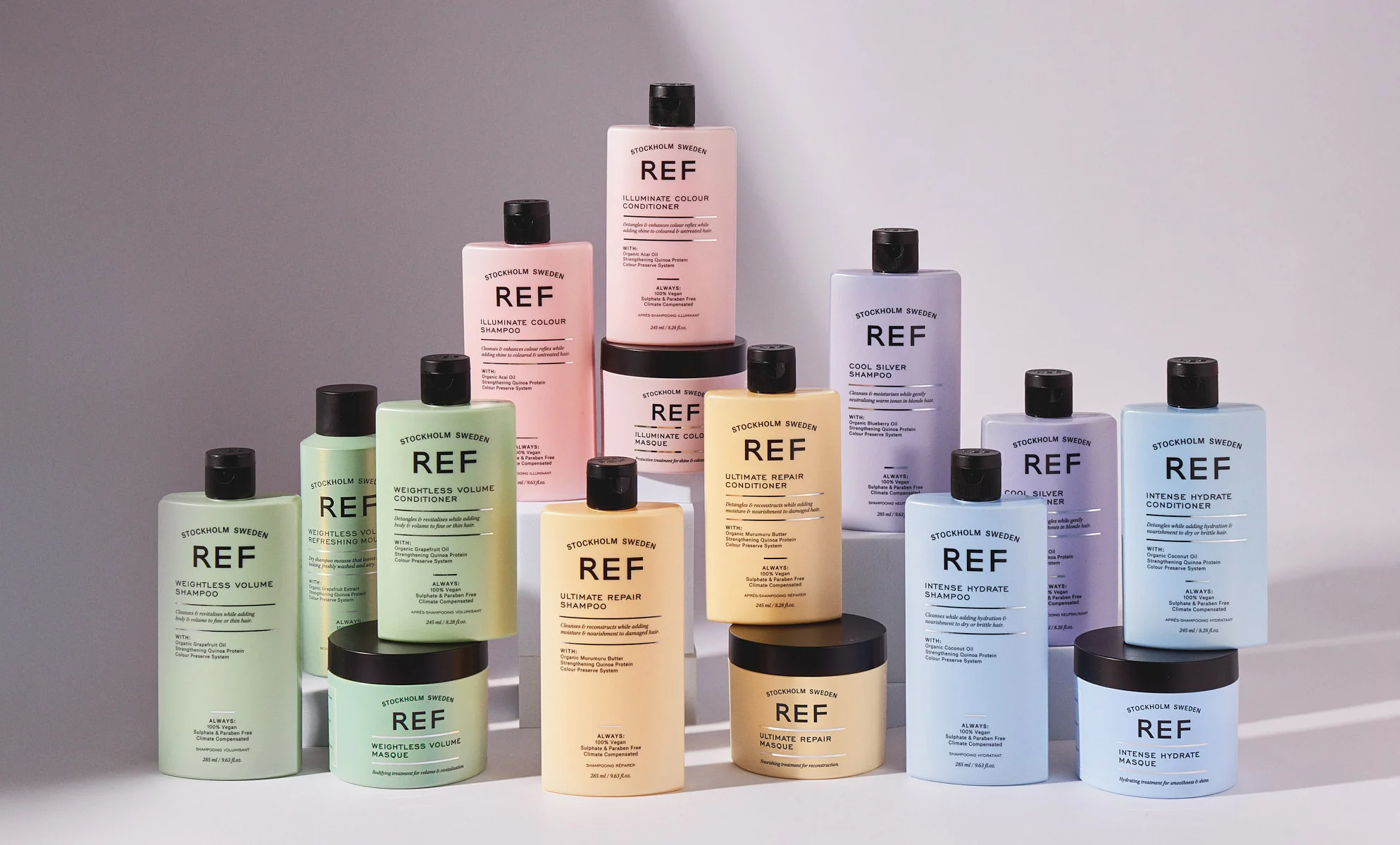 REF Stockholm vegan haarverzorgingsproducten – sulfaat- en parabeenvrij voor hair extensions