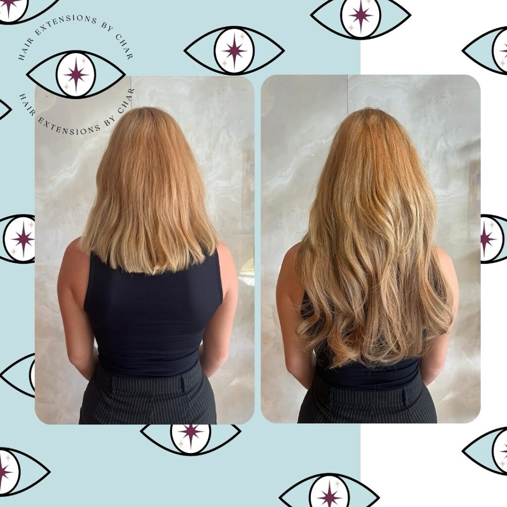 Before after keratine wax hair extensions